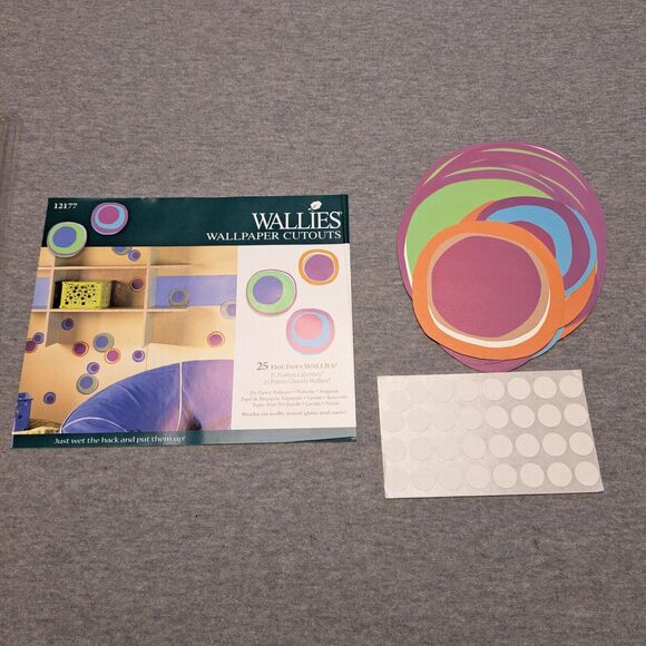 Wallies Wallpaper Cut Outs 24 HOT DOTS MOD DESIGN easy diy crafty home project - Picture 3 of 3